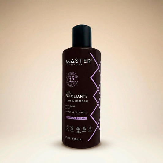 GEL EXFOLIANTE CHOCOLATE, MENTA, GRÁNULOS DE CUARZO 250mL